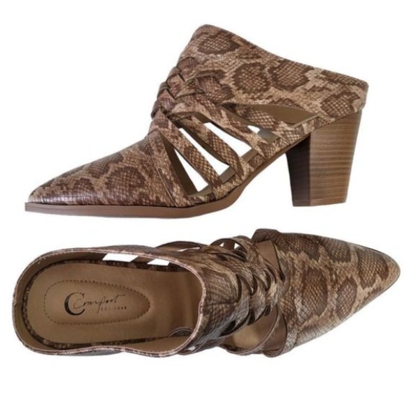 Comfort Est 1946 Snake Print Mules ★ ️️😎 💯 - Picture 2 of 6
